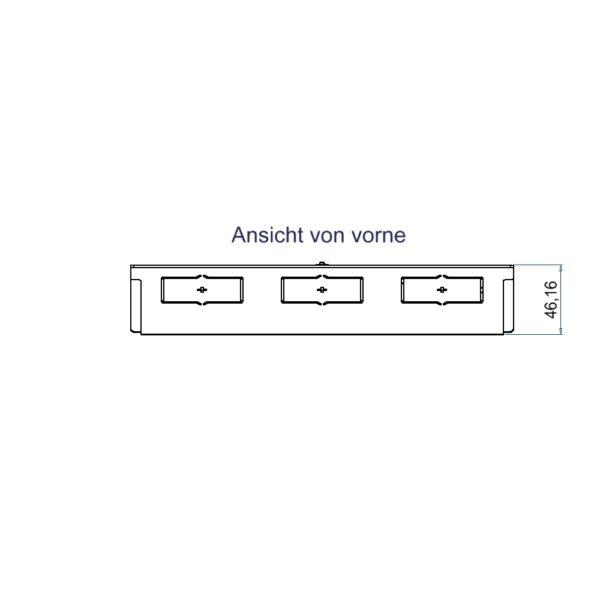 Produktbild WAD 146 402  -  Steckdoseneinsatz Typ 46, für 4 FLF, horizontal, leer